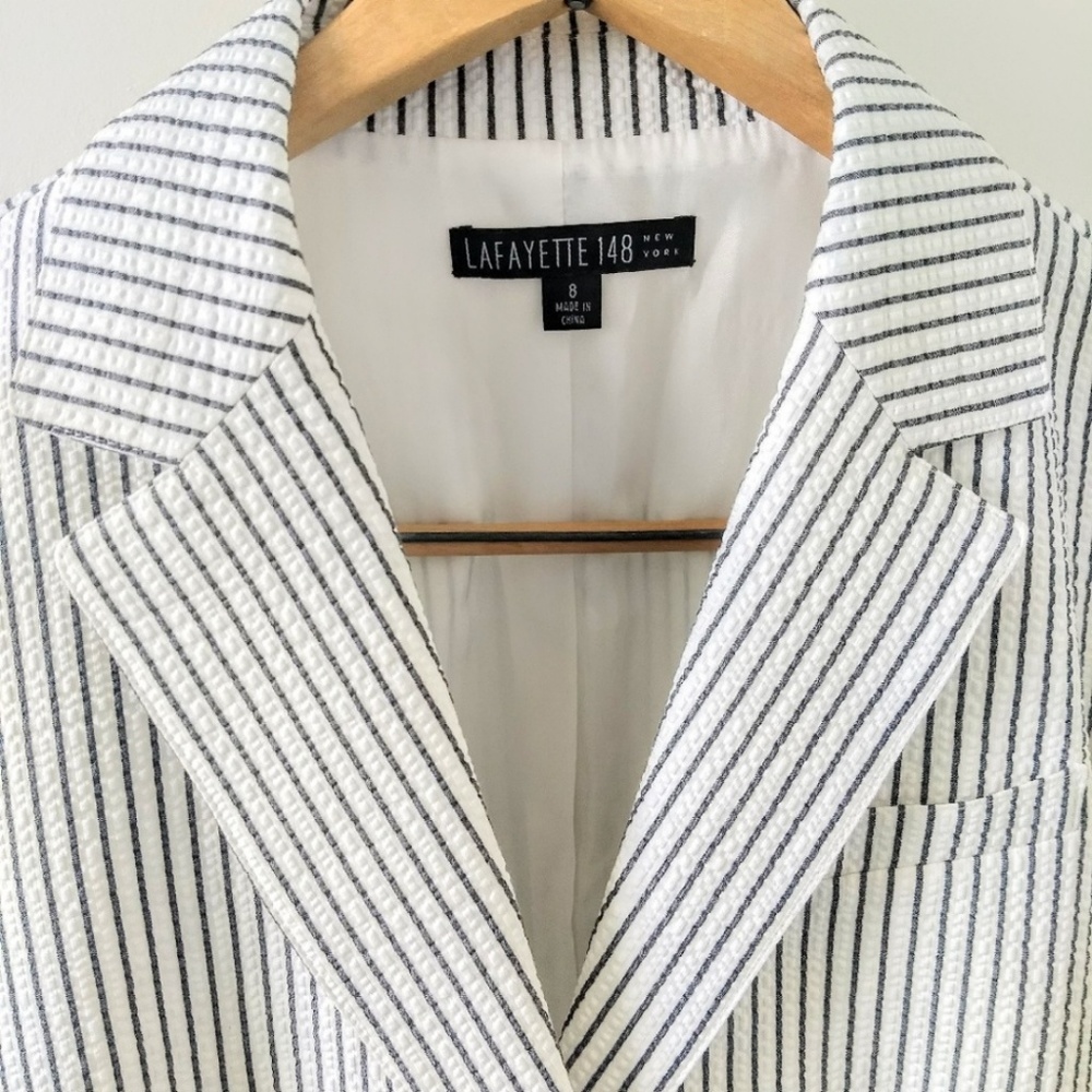 Lafayette 148 New York Stripe Blazer - Picture 4 of 8